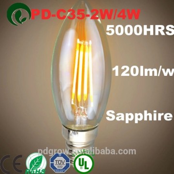 PD Lamp 2015 Newest design 2W 4W E12/14/17 110V 220V c35 led flicker flame candle light bulbs