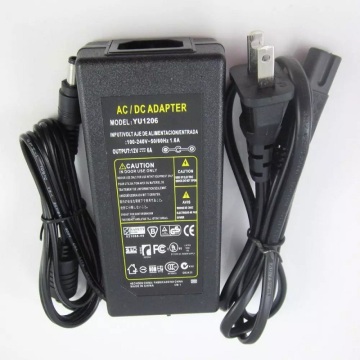 12V 5A Max 60W Power Supply Transformer for LED Strip Lights - SMD 5050/3528 Compatibility