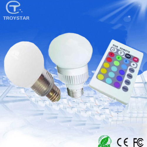 Worldwide distributors wanted color changing led light bulb E27 rgb led bulb with remote controller 3-10W is available