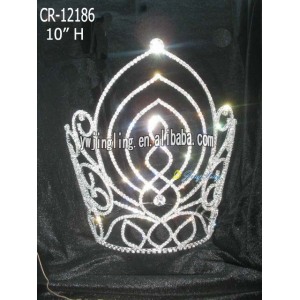 Large tiara new design cheap pageant crown CR-12186