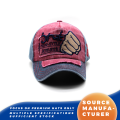 Topi Baseball yang Dicuci Blok Warna dengan Pinggiran Patch Tinju