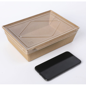 Envase de comida biodegradable personalizado Caja de papel Kraft