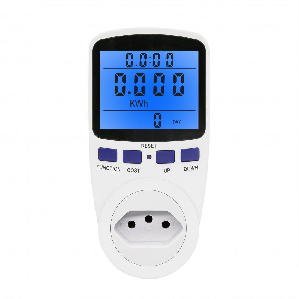 Big LCD Power Meter com plugue Brizal