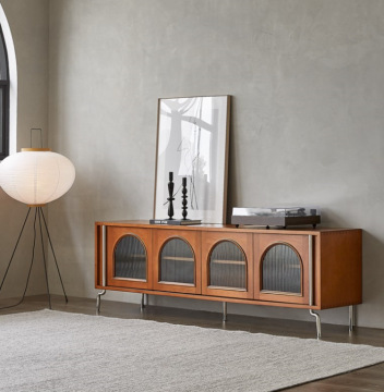 Solid Wood Small Retro TV Cabinet