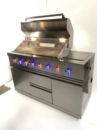 gas 4 burner kitchen grill