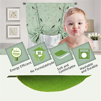 Home Textiles Kitchen Printed Blackout Small Window Curtains