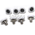 8pcs 25mm Double Wheel Sliding Roller Pulley for DIY Shower Door Window