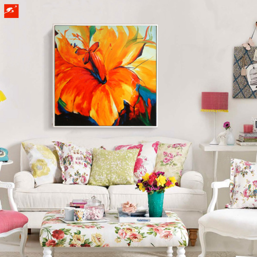 Orange Flower Canvas Print for Decor