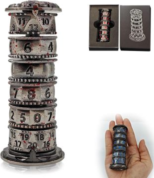 7-in-1-Würfelturm, Roulette-Würfel-Spinner für DND-Würfel-Set, Drachen-Metallic-D&amp;D-Würfel mit Geschenketui für DND-Spiel