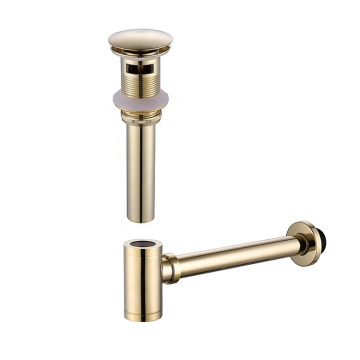Trappola bottiglia in ottone rotondo sifone b-trap oro cromo oro con scarico pop-up