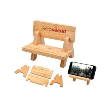Bamboo Phone Stand - Portable Desktop Mobile Stand for Phones and Tablets