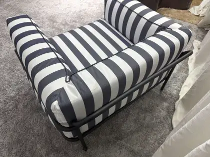 Modern Outdoor Furniture Patio Seating Striped Garden Chair