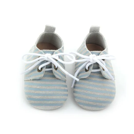 New Design Toddler Oxford Shoes Striated Breathable Shoes Baby Wholesale