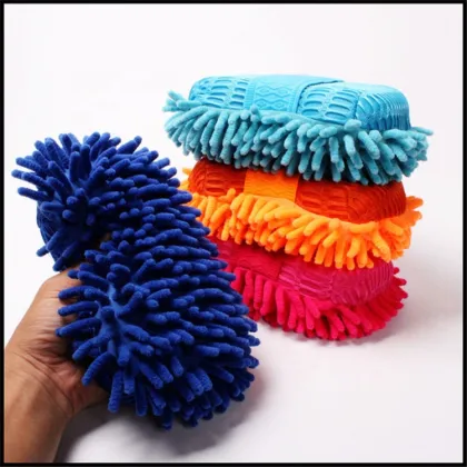 Ultrafine Fiber Chenille Anthozoan Car Wash Gloves Brushes Microfiber Car Motorcycle Washer Car Care Cleaning Brushes