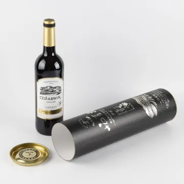 Eco-friendly Custom Cardboard Cylinder Wine Tube Box