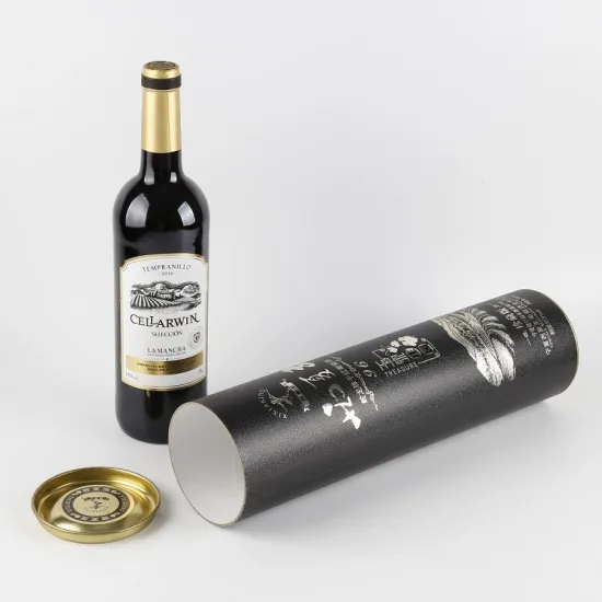 Eco-friendly Custom Cardboard Cylinder Wine Tube Box