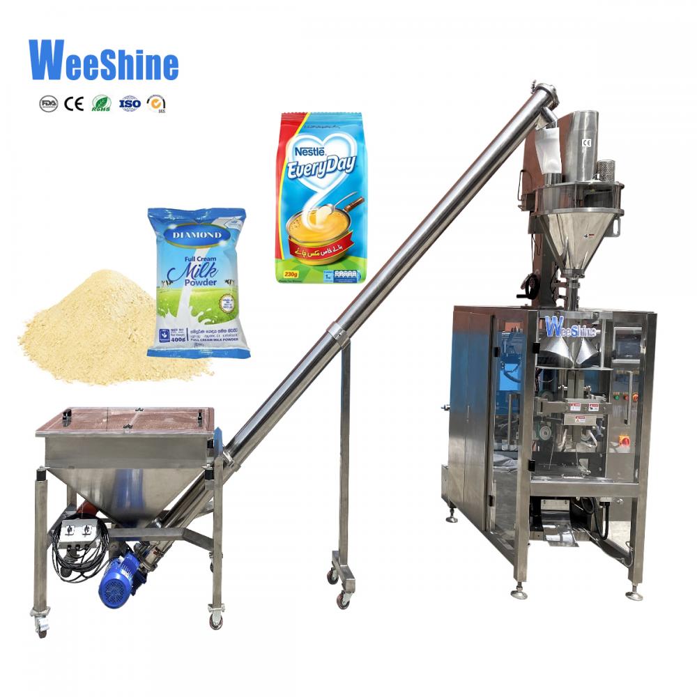 Machine de remplissage d'emballage en poudre de crème glacée entièrement automatique VFFS 200g 500g 1kg 2kg Machine d'emballage de lait en poudre