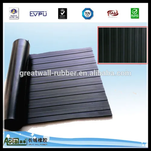 6mm Thickness Flat Fluted Rubber Flooring Mat, High Quality 6mm
