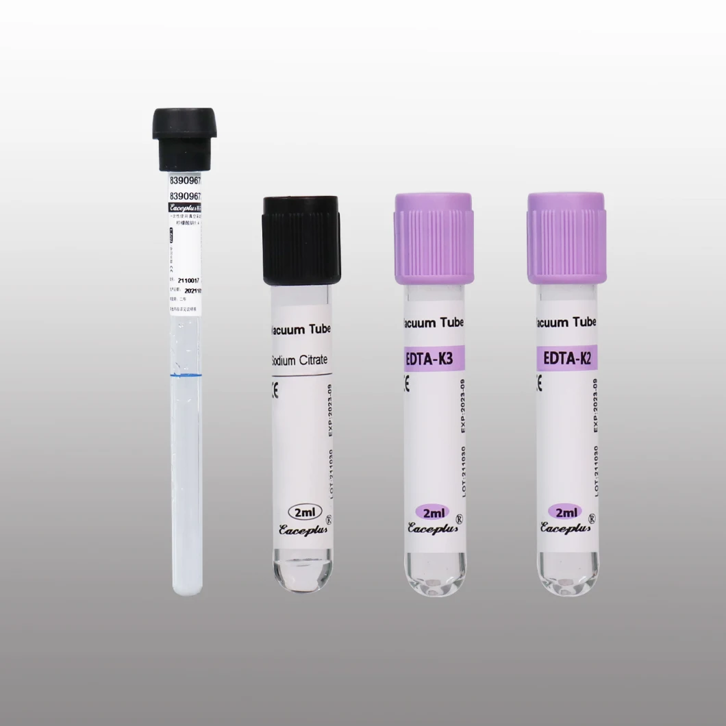 Produits médicaux jetables 1-10ml Tubes Navire de collecte de sang sous vide avec CE