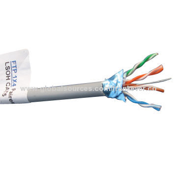 FTP CAT5e PVC 4 คู่เสื้อเคเบิลเครือข่าย