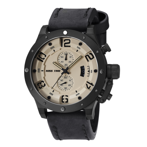 5 Atm Water Resistant Stainless Steel Chronograph Quartz Watch