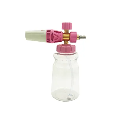 Custom High Pressure Transparent Pink Foam Cannon for Car Wash