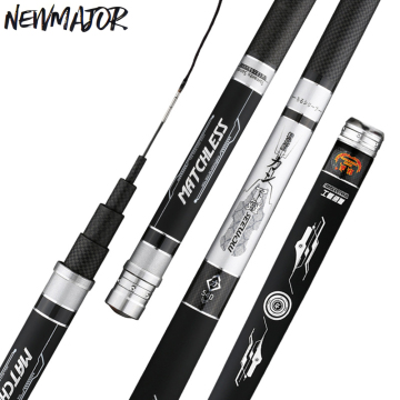 Newmajor 3.6m-7.2m 4H Fibra de carbono telescópica Coda de pesca para río y lago