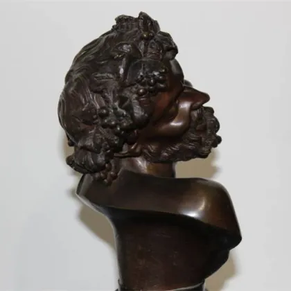 Hot Sale Metal Craft Bronze Bacchus Bust Sculpture