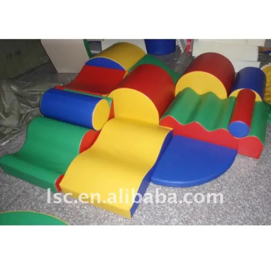 kids soft corner play set/ wave climber