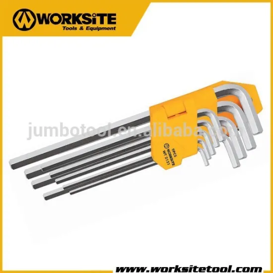 WT2151 Worksite Brand Hand Tools 9pcs Hex Allen Wrench Sets