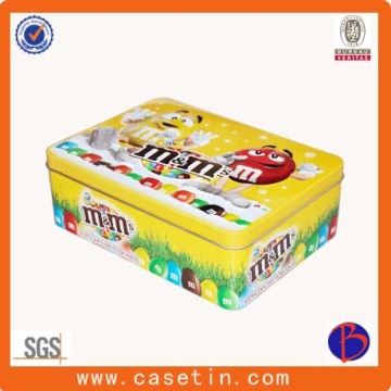 rectangle empty mint candy tin box