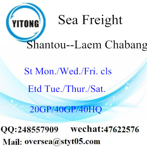 Transporte marítimo de frete marítimo de Shantou para Laem Chabang