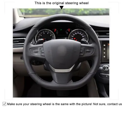 Hand Sewn Black Suede Steering Wheel Cover for Peugeot Expert Traveller (2016-2022)