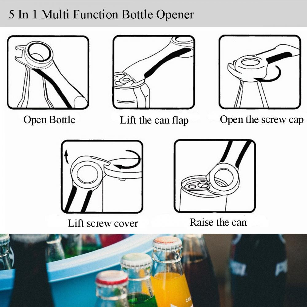 New Style Plastic Handle Multifunction Bottle Opener