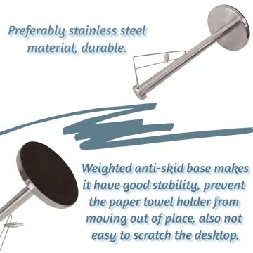 Stainless Steel Paper Towel Holder with Base