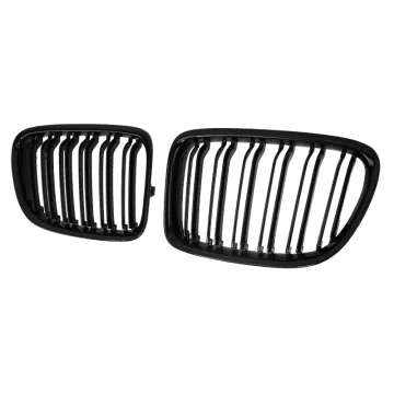High Quality ABS Double Slat Gloss Black Front Grille for BMW X1/E84 (2011-2016)