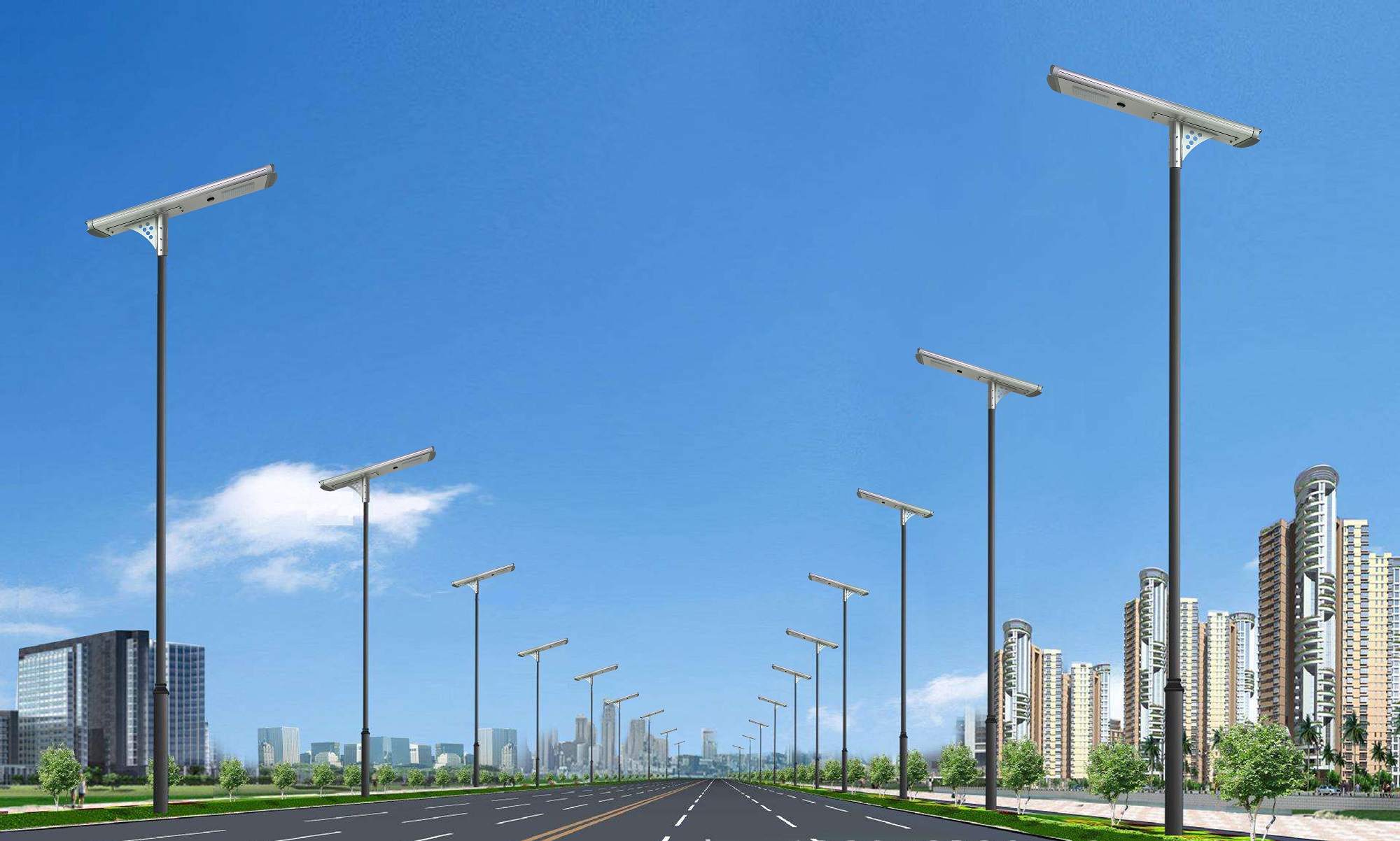 all in one solar street light