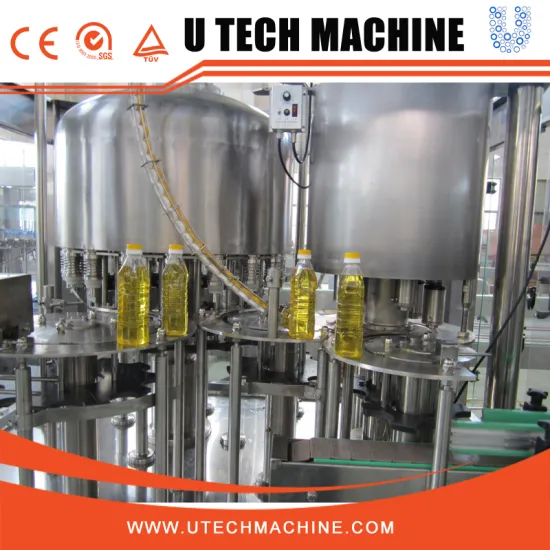 Zhangjiagang u tech machine make olive oil filling machine/edible oil bottling plant