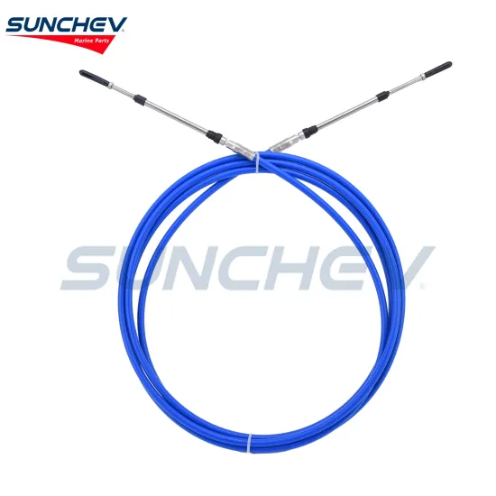 SUNCHEV Boat Throttle Control Cable 14 Feet(Blue) For Universal