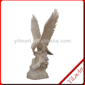 Natural Yellow Tiger's Eye Eagle Carving Home Decoration Sculptures (YL-D262)