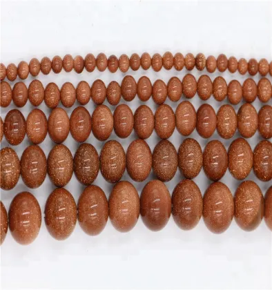Wholesale High Quality Natural Jewelry Making Golden Sand Stone Loose beads