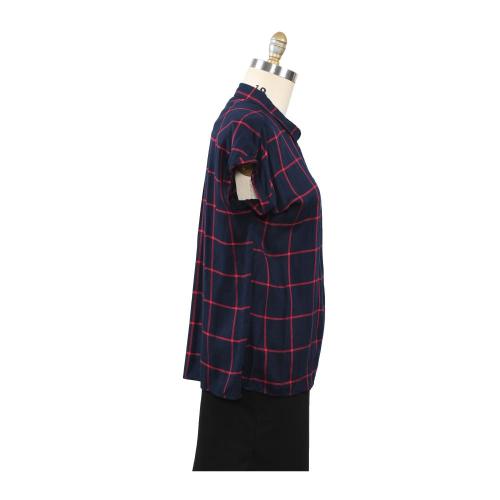 Women Casual Plaid Blouse Long Sleeve