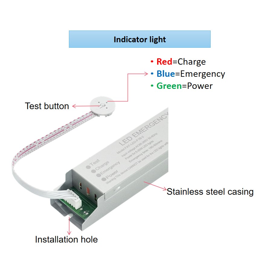 emergency driver test light