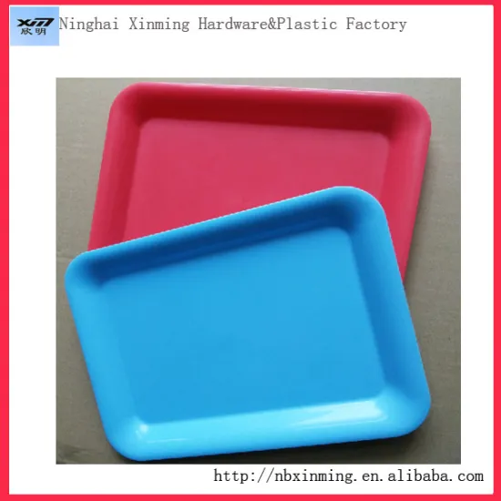 Rectangular plastic fast food tray