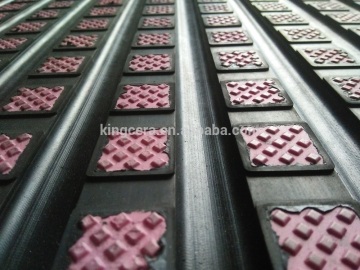 95% high alumina ceramic tiles embeded rubber sheet for pulley lagging