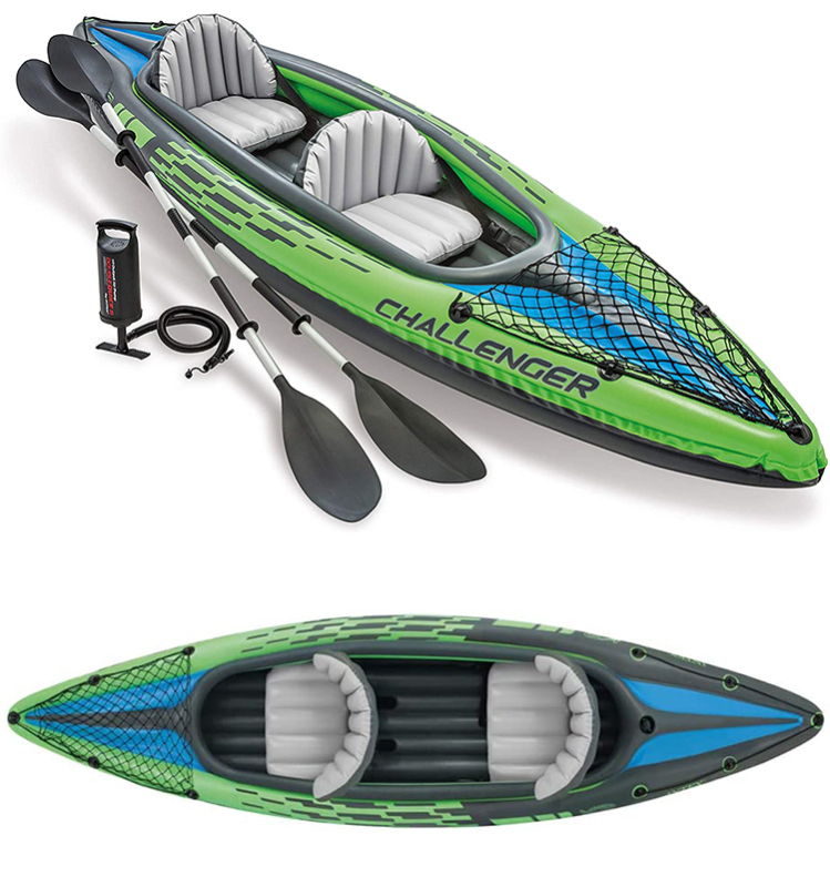 INTEX Challenger K2 Kayak - 2 Person, In Stock & Ready to Ship with Paddle & Pump