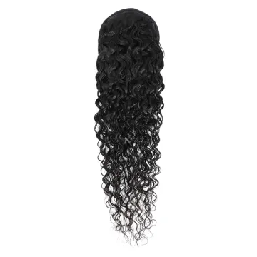 Customization 10A 12A Grade Human Hair Drawstring Ponytail Hair, Wholesale Water Wave Virgin Brazilian Remy Human Hair Ponytail