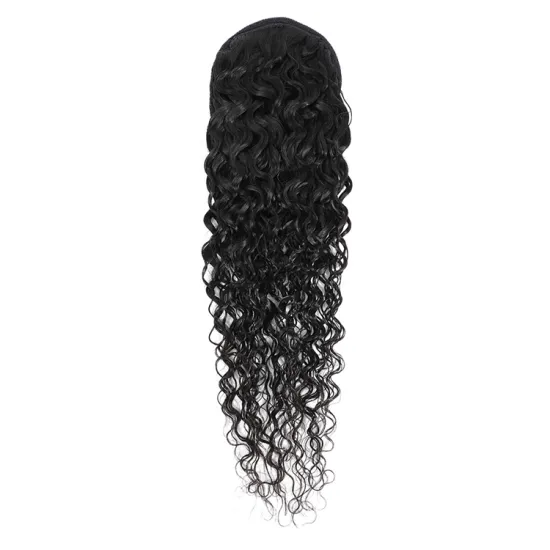 Customization 10A 12A Grade Human Hair Drawstring Ponytail Hair, Wholesale Water Wave Virgin Brazilian Remy Human Hair Ponytail
