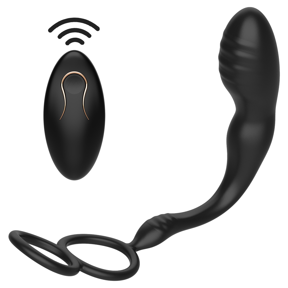 Remote-Controlled Prostate Massager With Double Lock Ring Design