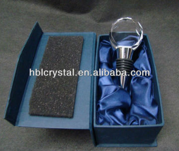 beautiful crystal wine stopper